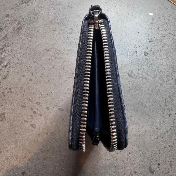 Chanel Blue Exotic Python Leather Wallet Navy Zippy Luxury Designer SHW - Picture 5 of 8